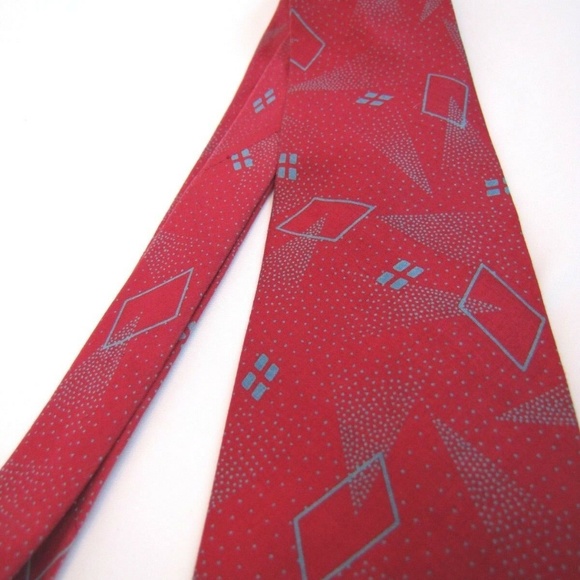 GIORGIO ARMANI Red Tie Vtg Memphis Modern Cherry - Picture 6 of 6